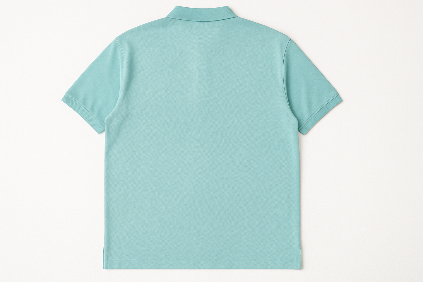 Vista posterior de la camiseta polo Nautica turquesa sin etiquetas