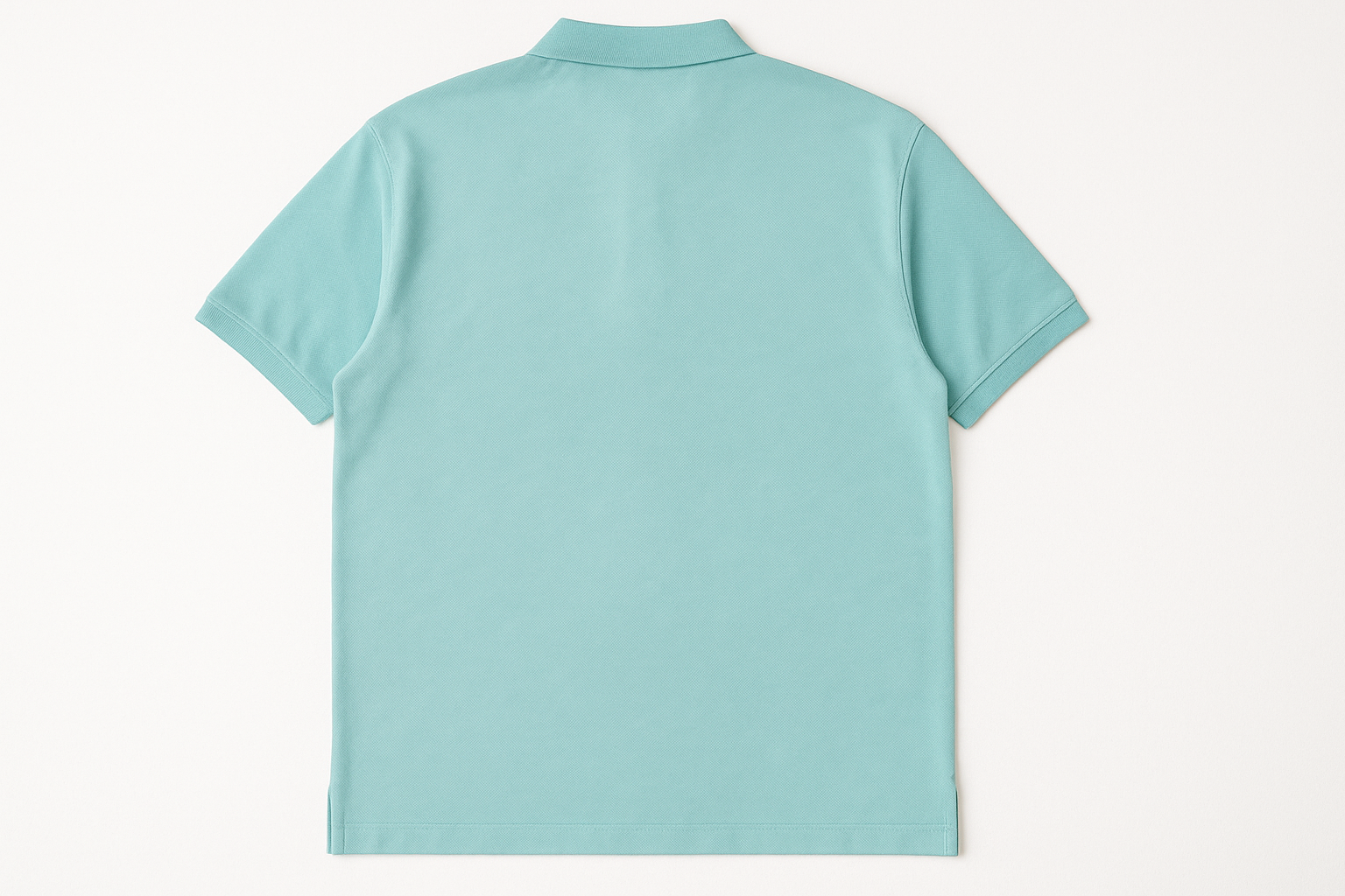 Vista posterior de la camiseta polo Nautica turquesa sin etiquetas