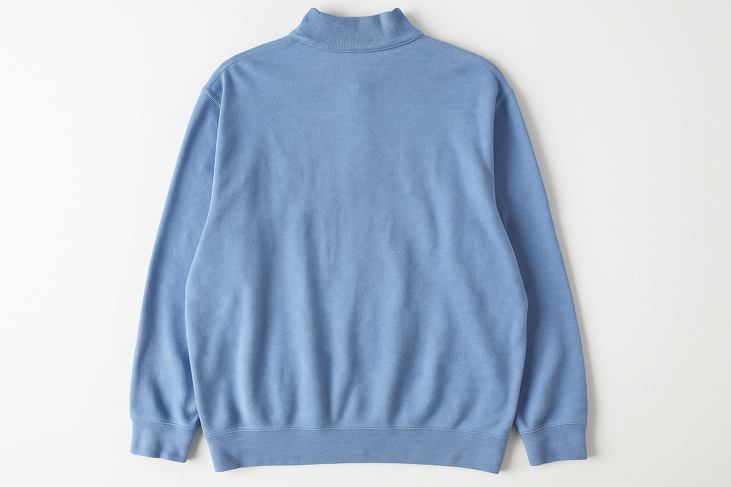 Vista posterior del suéter jersey Polo Ralph Lauren celeste de segunda mano sin logo atrás