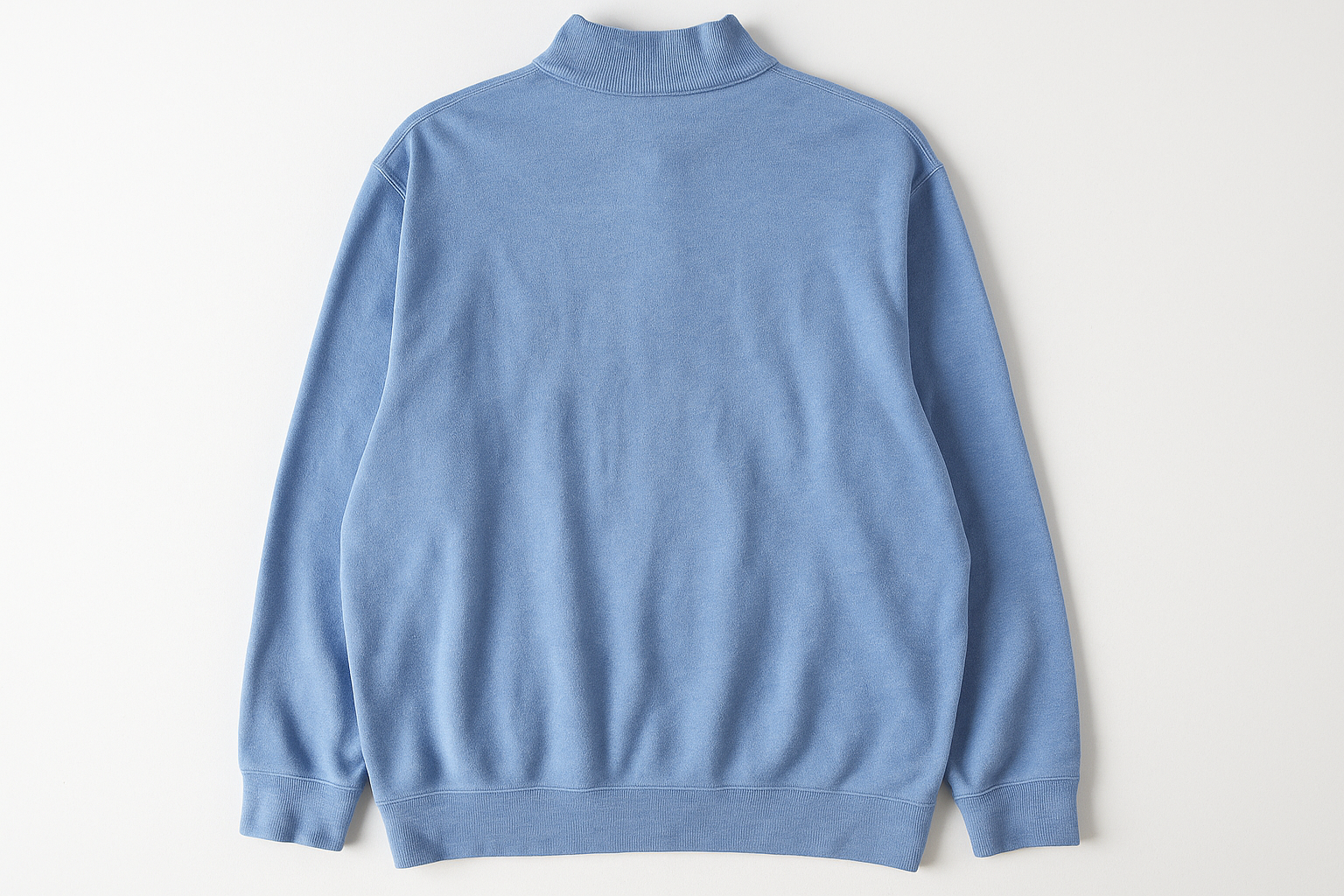 Vista posterior del suéter jersey Polo Ralph Lauren celeste de segunda mano sin logo atrás