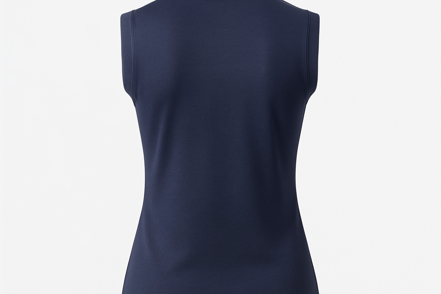 Vista Posterior Polo Sin Mangas Sin Logo