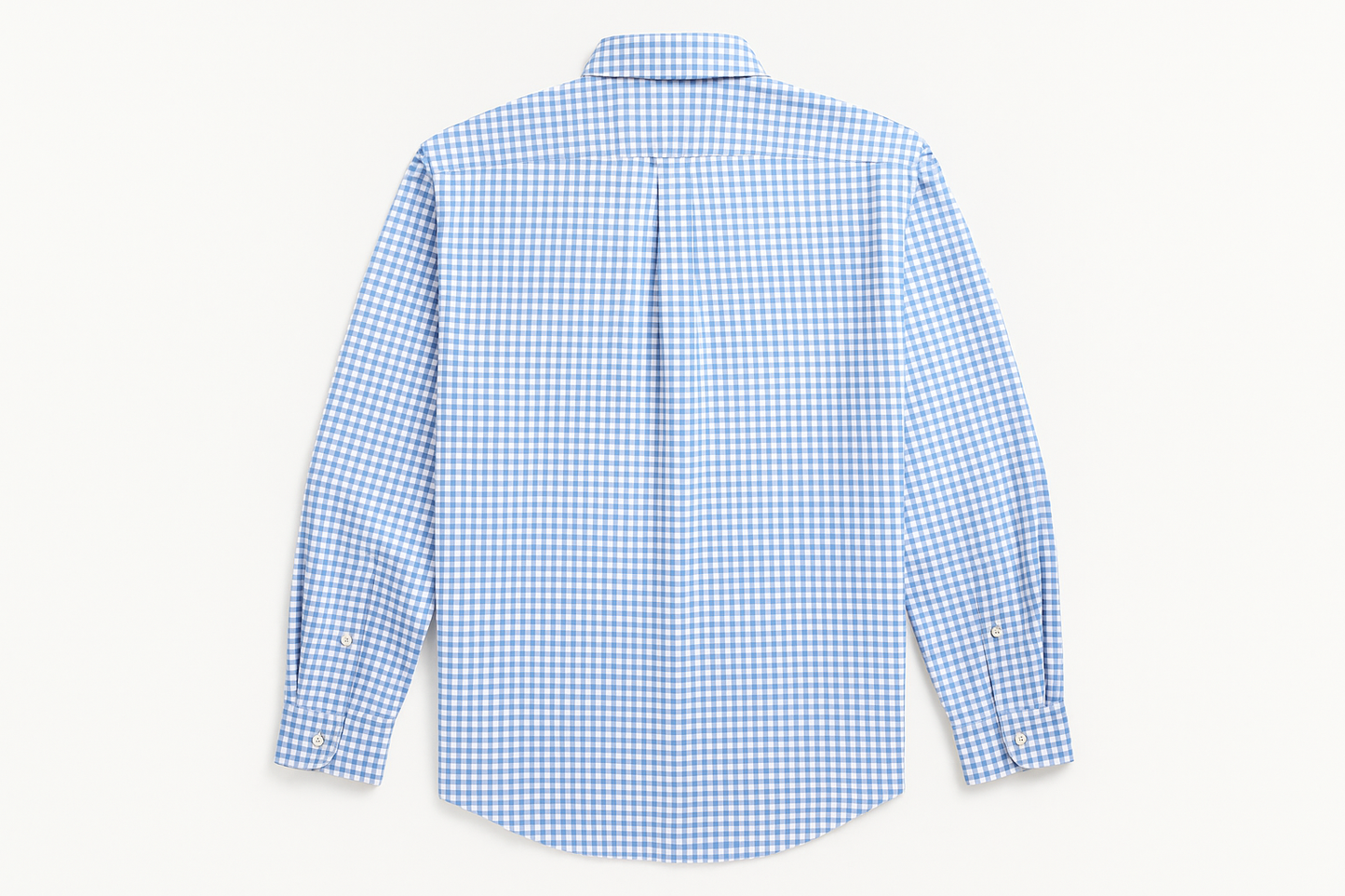 Vista trasera de la camisa Polo Ralph Lauren Oxford con cuadros Gingham pequeños