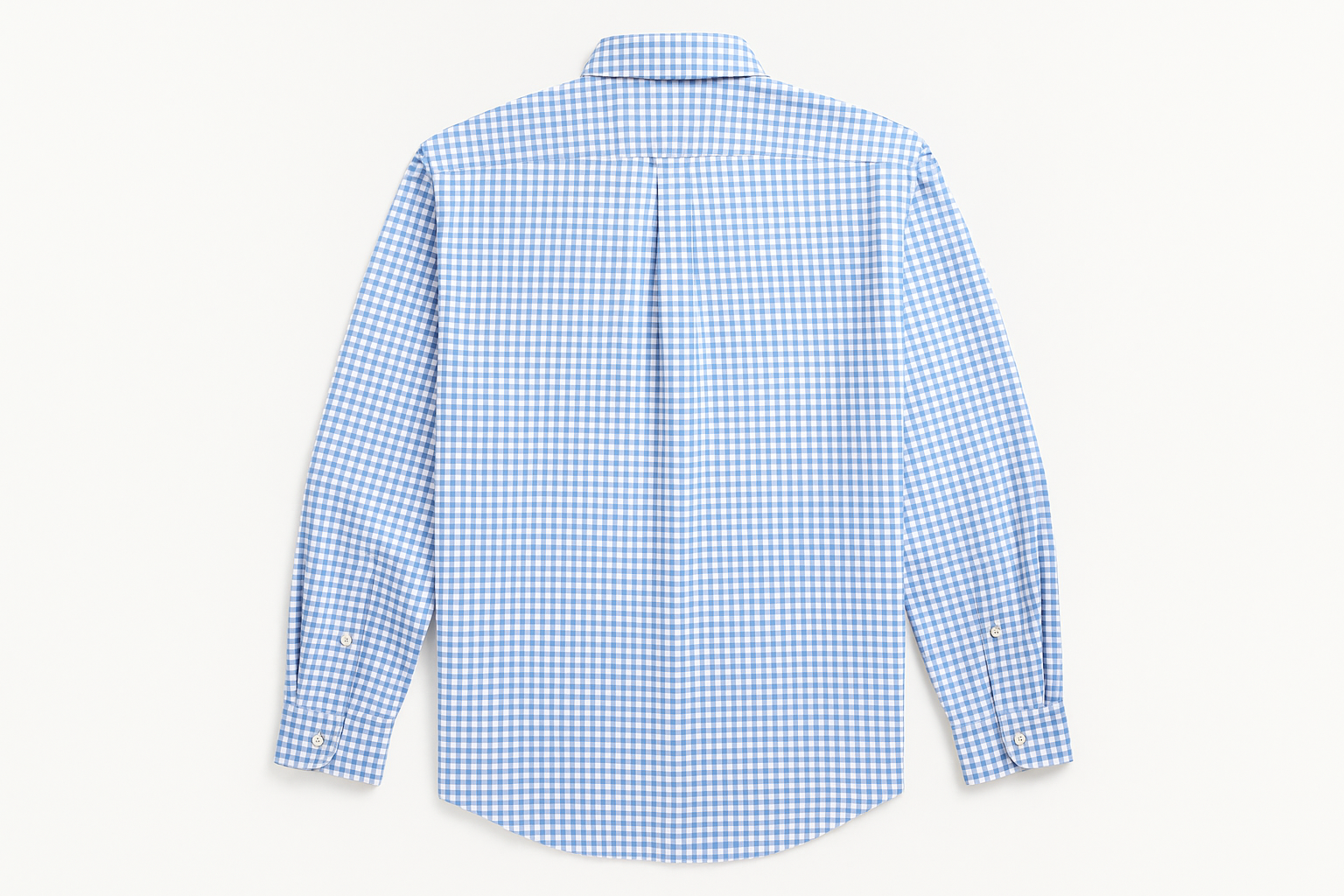 Vista trasera de la camisa Polo Ralph Lauren Oxford con cuadros Gingham pequeños