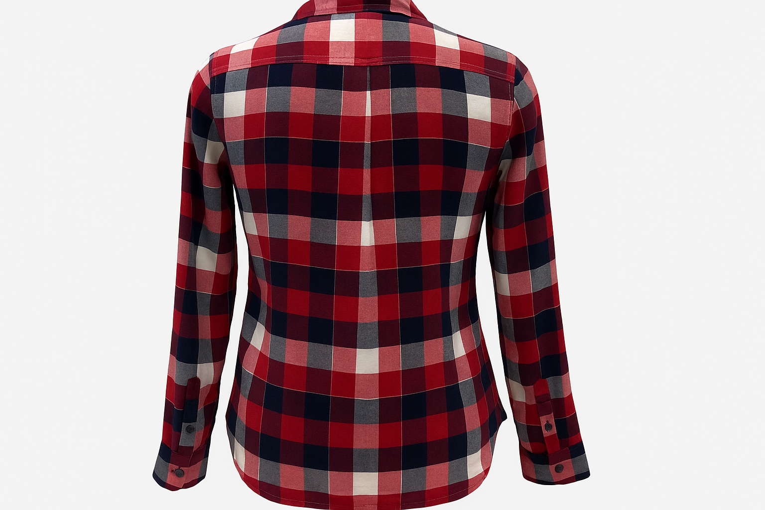 Vista trasera en maniquí invisible