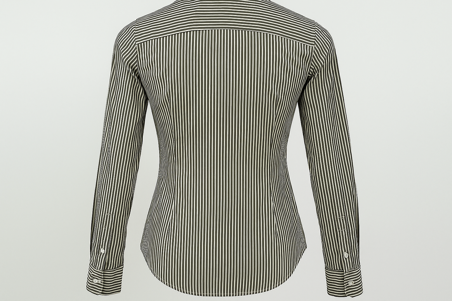 Vista trasera en maniquí invisible