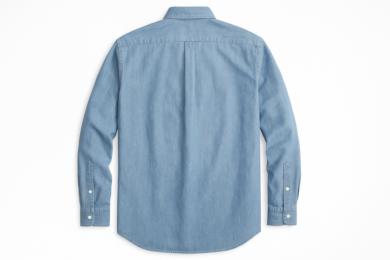 Vista trasera - sin botón en cuello, sin etiqueta