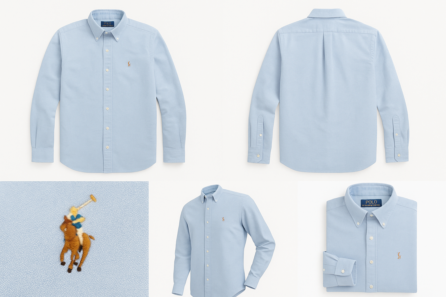 Vistas múltiples camisa celeste