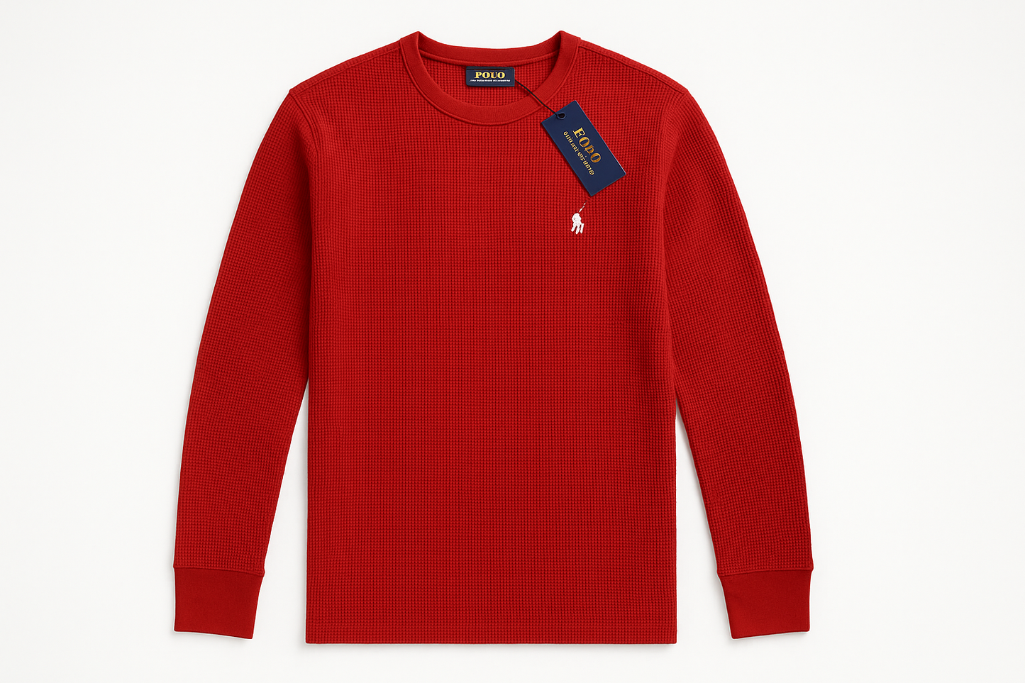 Vistas múltiples camiseta waffle roja