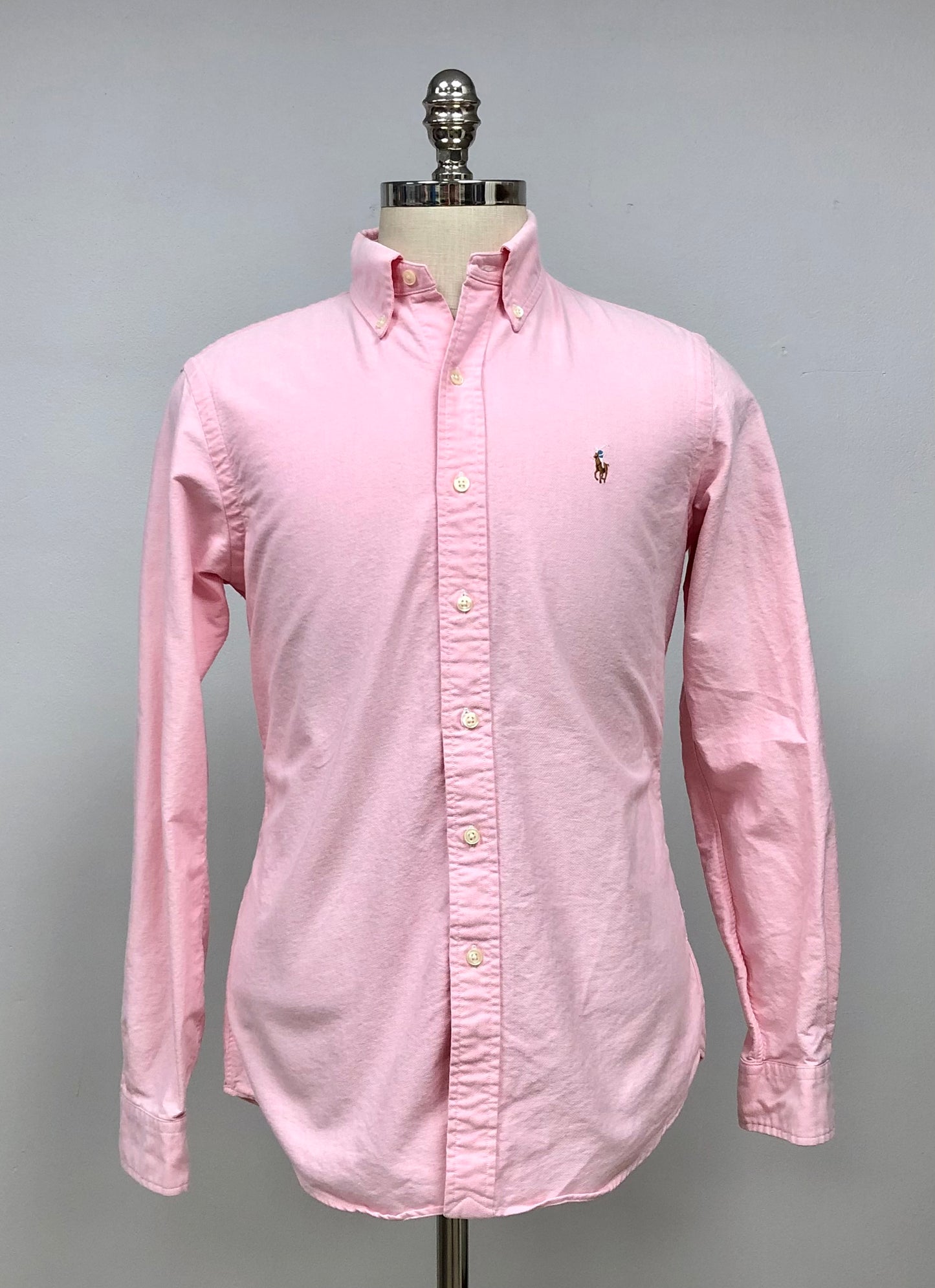 Camisa de botones Polo Ralph Lauren 🏇🏼 Oxford en color rosado claro Talla S Clásico