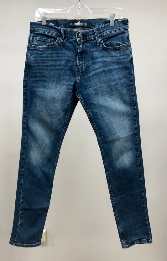 Pantalon jeans color azul denim Hollister 🦅Talla 30x30 Corte Skinny Epic Flex