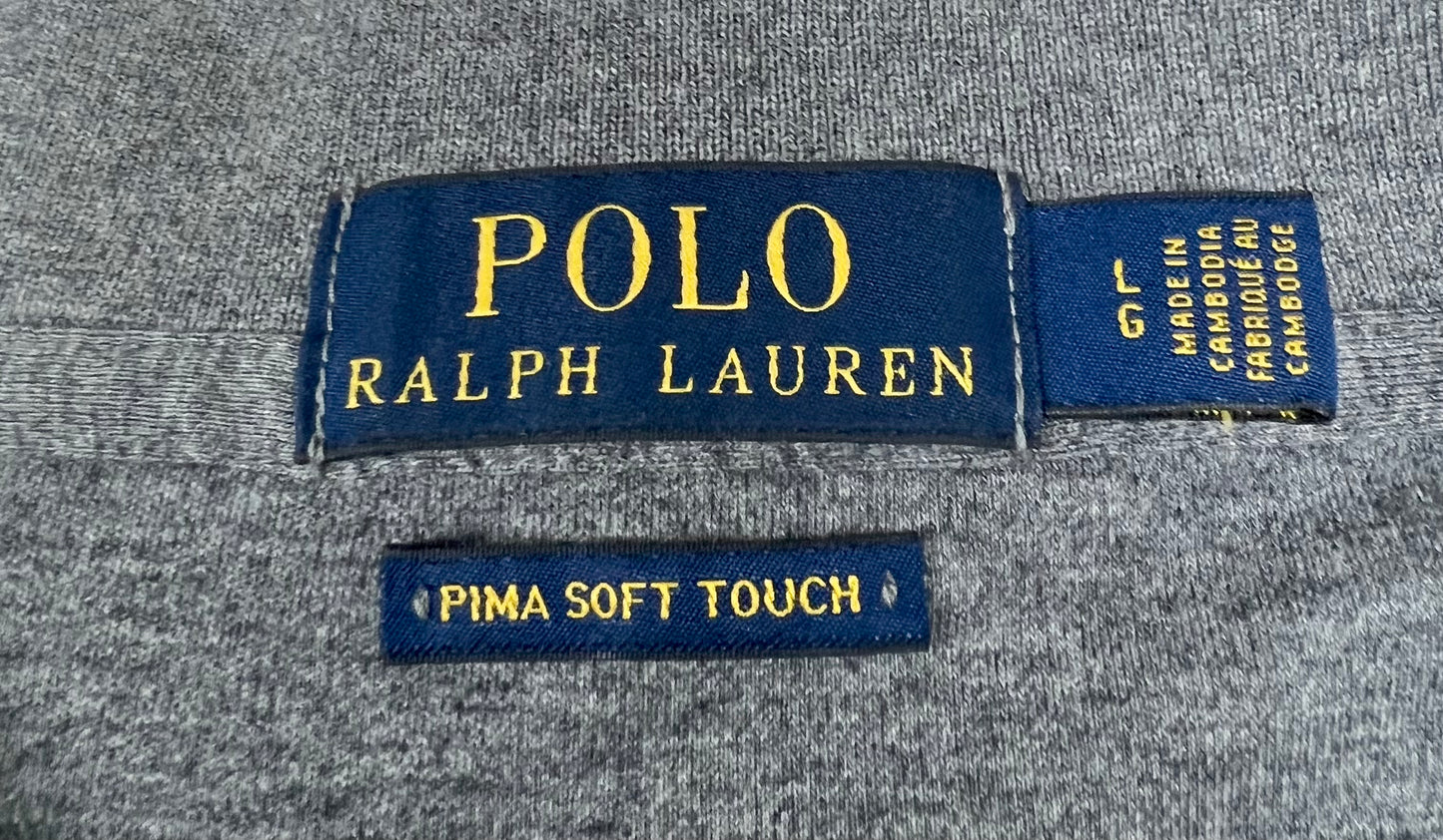 Camiseta Polo Ralph Lauren 🏇🏼color gris Talla L Entalle Regular