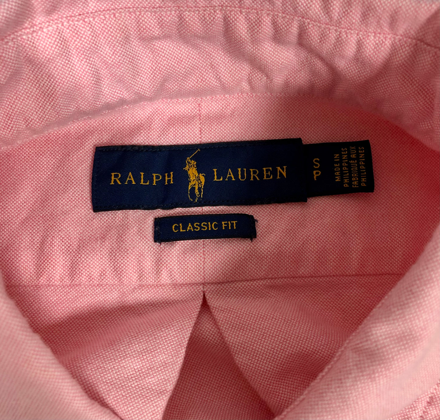 Camisa de botones Polo Ralph Lauren 🏇🏼 Oxford en color rosado claro Talla S Clásico