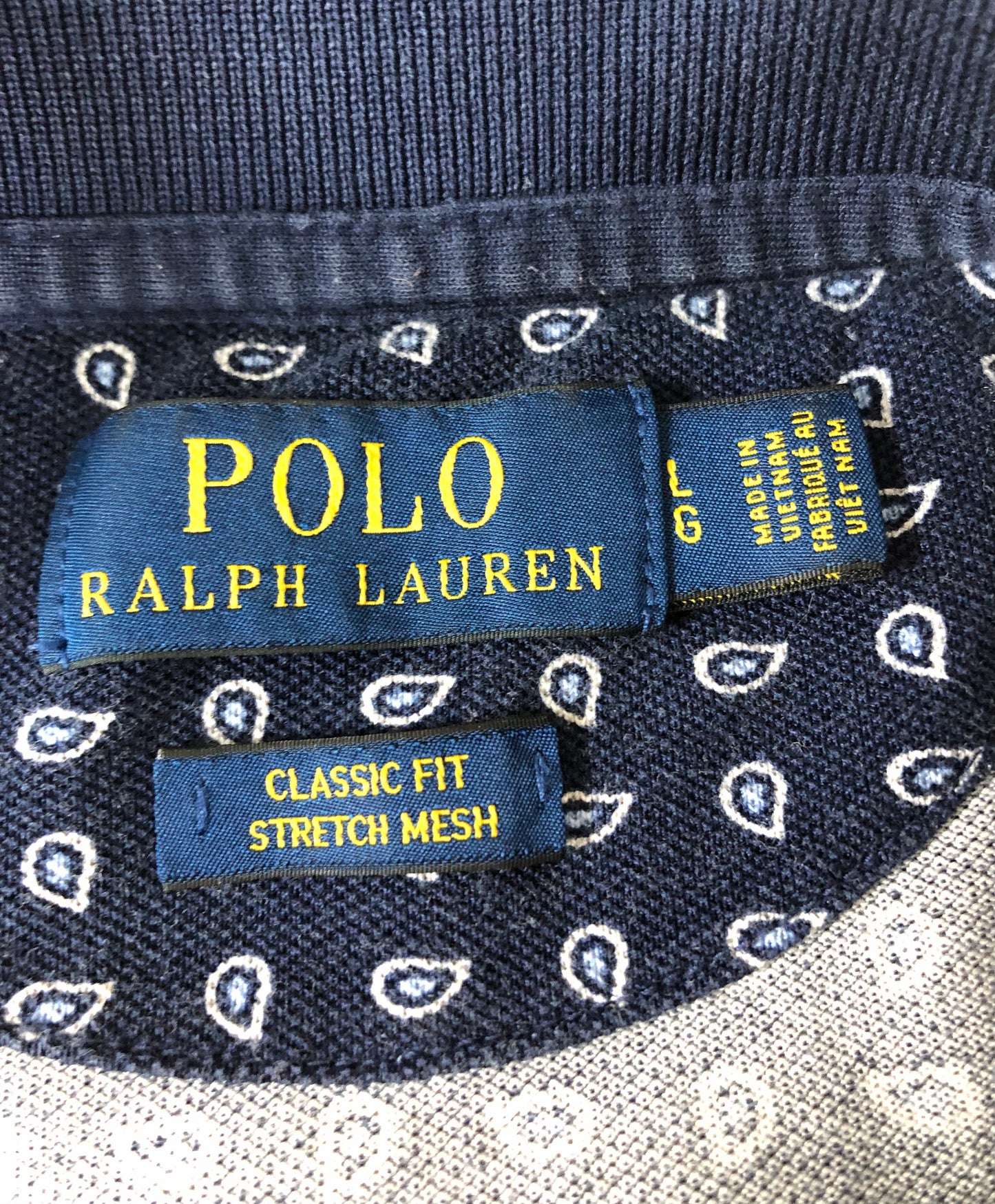 Camiseta Polo Ralph Lauren 🏇🏼 Color azul navy con diseño circular en color blanco Talla L Entalle Clasico