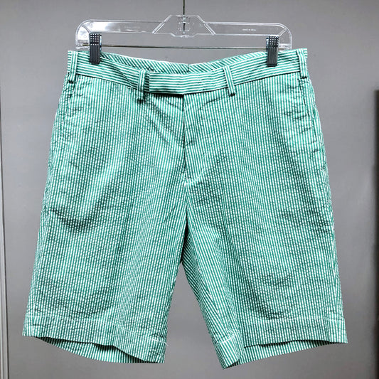 Short Casual Polo Ralph Lauren seersucker de rayas en color verde y blanco talla 32