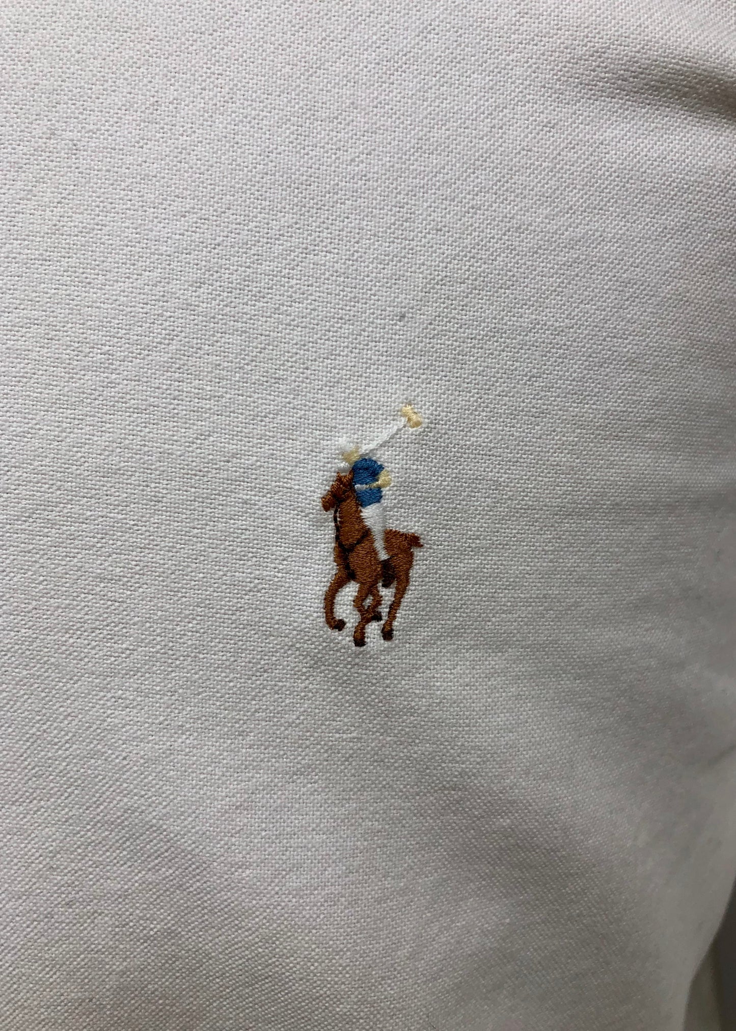 Camisa de botones Polo Ralph Lauren 🏇🏼 Oxford en color blanco Talla XL Entalle Custom Fit