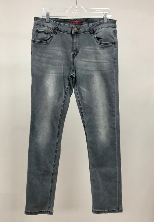 Pantalon jeans color gris oscuro Perry Ellis Talla 34x32 Corte Slim Fit