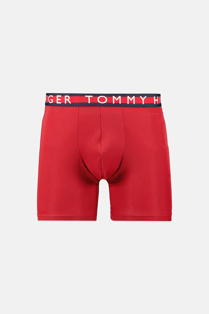 Paquete de 3 Boxers Briefs Tommy Hilfiger 🇺🇸 Tela Micro Rib color Rojo, gris y negro Talla S