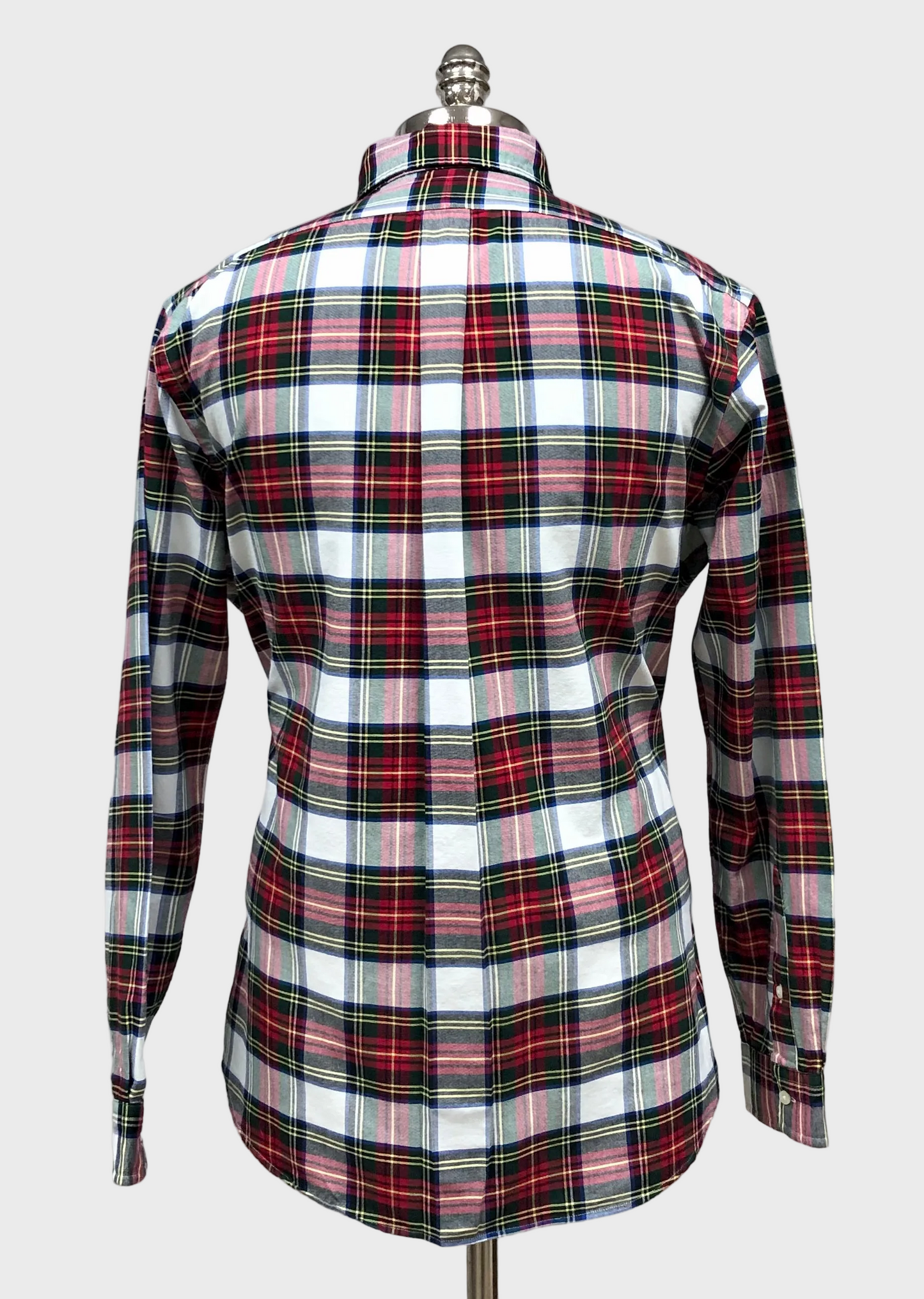 Camisa Polo Ralph Lauren 🏇🏼 Oxford con patron de cuadros rojo, verde oscuro y blanco Talla XL Entalle Clásico