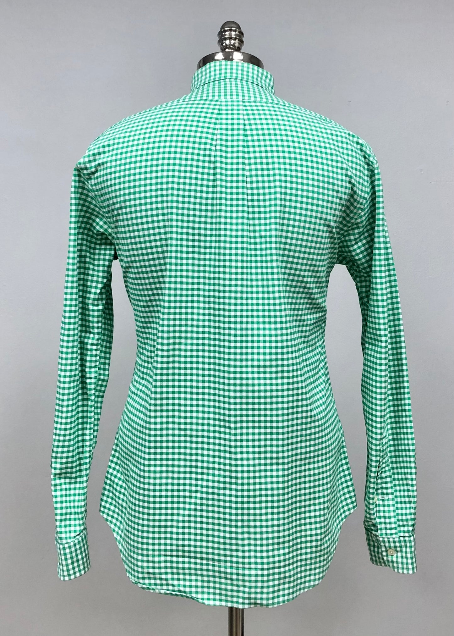 Camisa Polo Ralph Lauren 🏇🏼 con patron de cuadros gingham en color verde y blanco Talla M Entalle Custom Fit